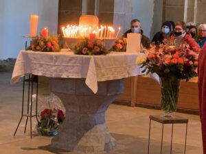 Nondenominational funeral ceremony in Switzerland with abbot Reding (zen monk)