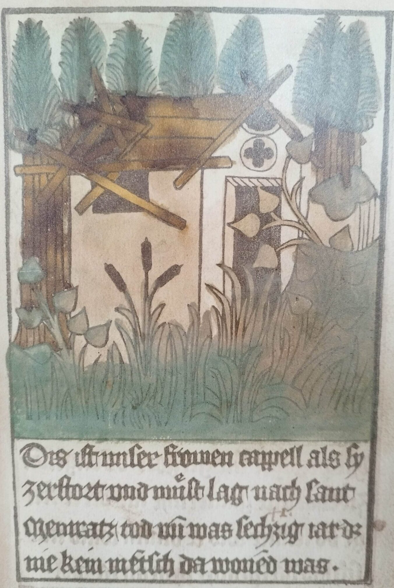 Die Zelle Meinrads und die Kapelle Unserer Lieben Frau zerfallen, da niemand mehr dort wohnt.