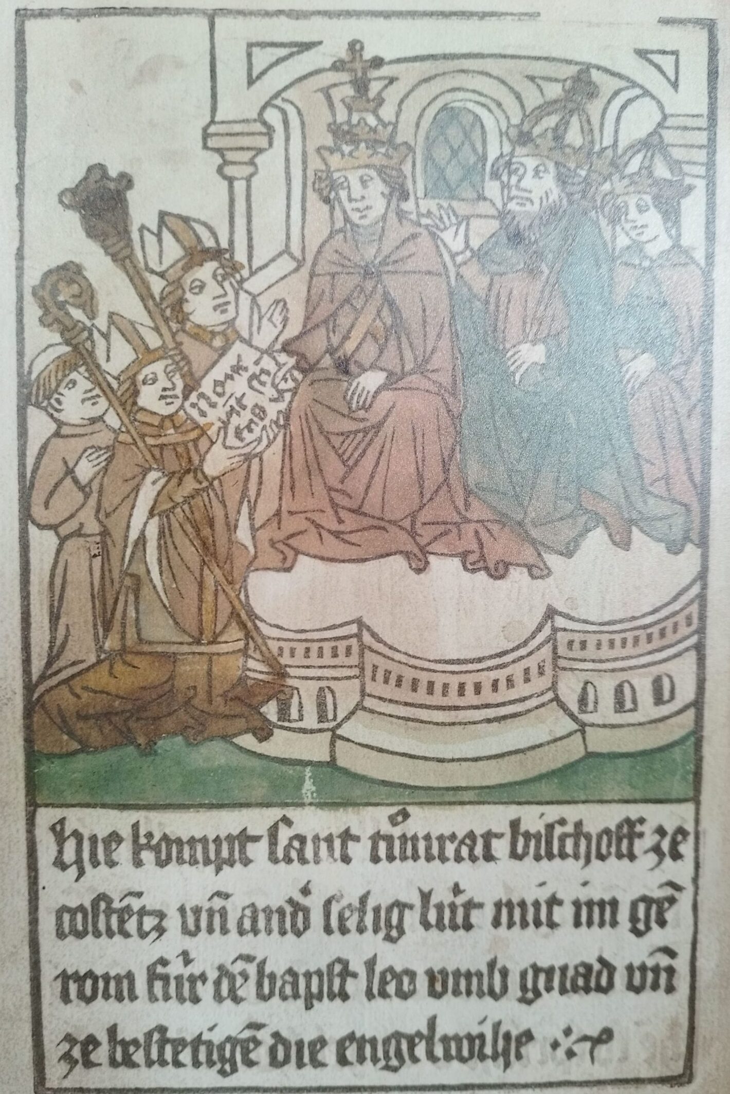 Papst Leo VIII. und Kaiser Otto I. bestätigen die Echtheit der Engelweihe mit einer Urkunde, die sie Bischof Konrad von Konstanz übergeben. Diese Bestätigung ist wegen der Wallfahrt von grosser Bedeutung.