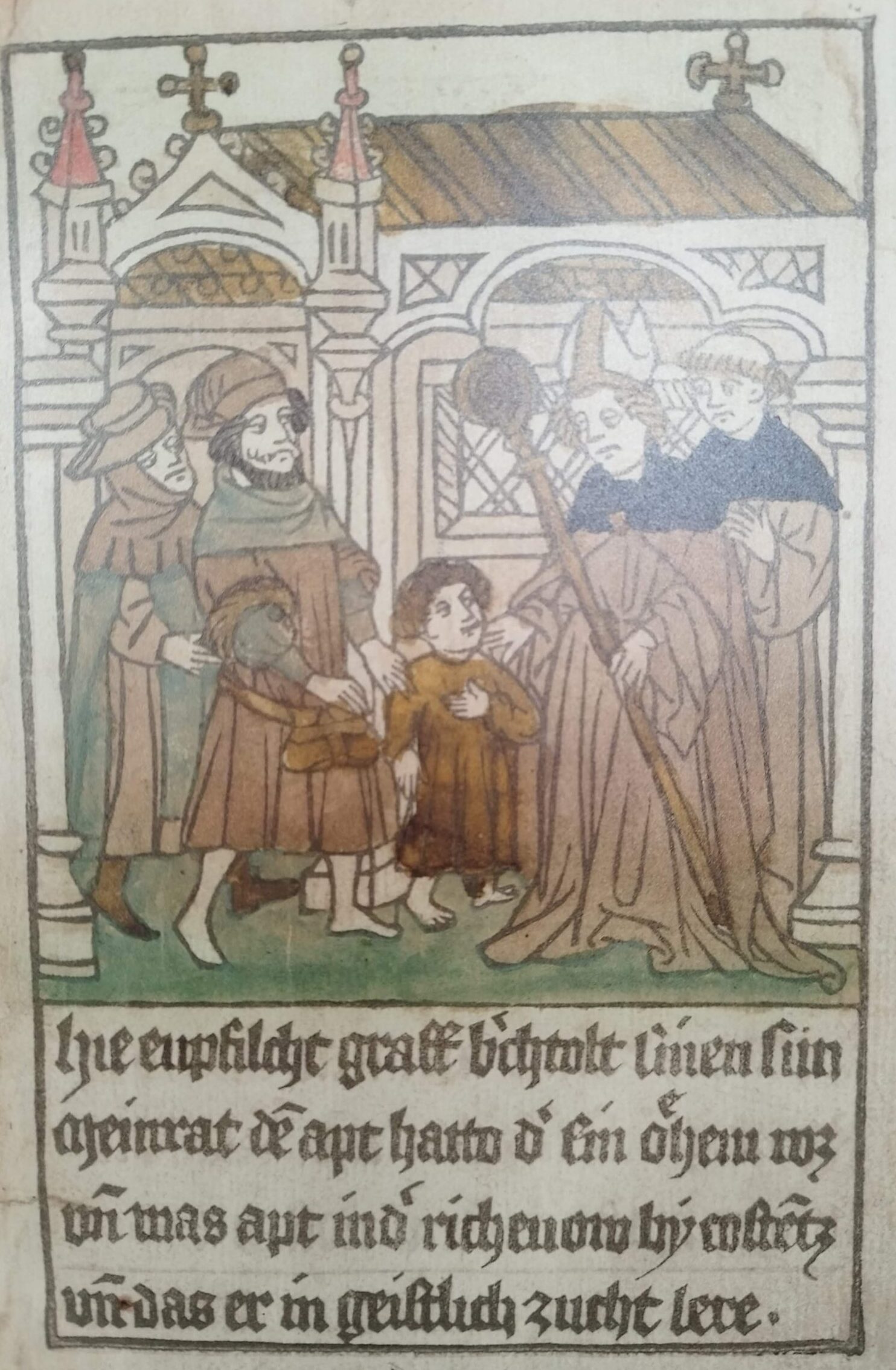 Graf Berchthold bringt seinen Sohn Meinrad auf die Insel Reichenau. Dort erhält er seine Ausbildung.