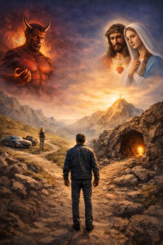 Mensch zwischen zwei spirituellen Wegen